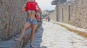 Lexo Visiting Pompeii