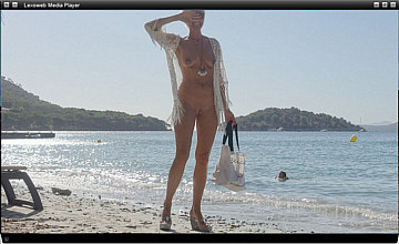 Naked on the beach